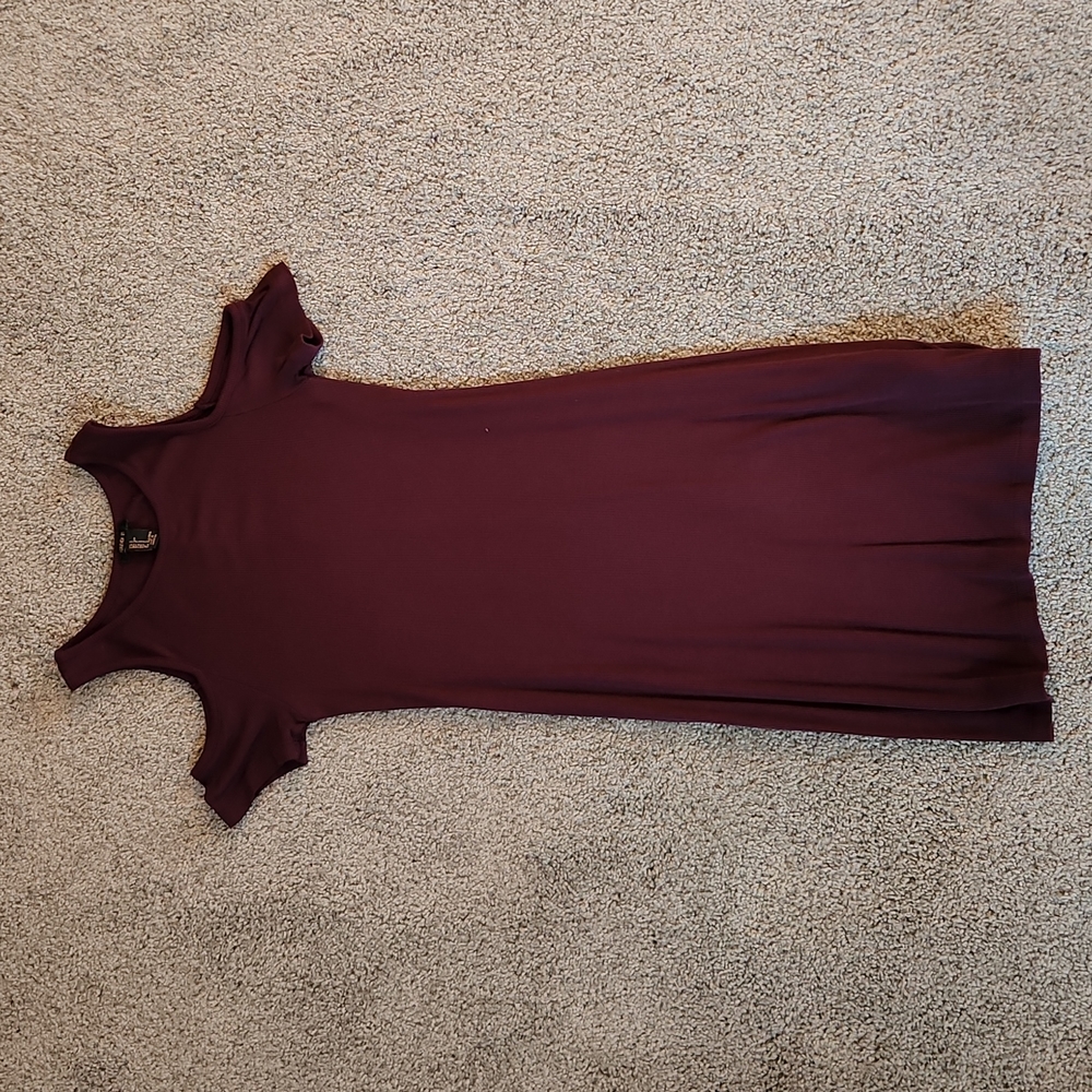 Maroon midi Dress